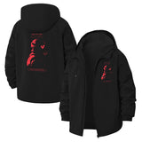 Retro Soldier Graphic Unisex Full-Zip Printed Waterproof Hooded Windbreaker