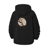 Abstract Geometric Unisex Full-Zip Printed Waterproof Hooded Windbreaker