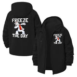 Freeze The Day Unisex Full-Zip Printed Waterproof Hooded Windbreaker