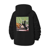 Surreal Abstract Art Unisex Full-Zip Printed Waterproof Hooded Windbreaker
