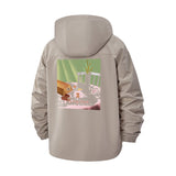 Surreal Abstract Art Unisex Full-Zip Printed Waterproof Hooded Windbreaker