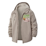 Surreal Abstract Art Unisex Full-Zip Printed Waterproof Hooded Windbreaker