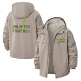 Magic Wand Unlimited Together Unisex Full-Zip Printed Waterproof Hooded Windbreaker