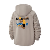Motivational Basketball Unisex Full-Zip Printed Waterproof Hooded Windbreaker