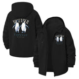 Penguin Together Forever Unisex Full-Zip Printed Waterproof Hooded Windbreaker