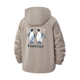 Penguin Together Forever Unisex Full-Zip Printed Waterproof Hooded Windbreaker