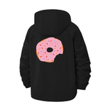 Donut Bite Unisex Full-Zip Printed Waterproof Hooded Windbreaker