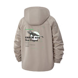 Error 404 Unisex Full-Zip Printed Waterproof Hooded Windbreaker