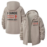 Canoe Adventure Unisex Full-Zip Printed Waterproof Hooded Windbreaker