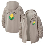 Cute Lemon Botanical Unisex Full-Zip Printed Waterproof Hooded Windbreaker