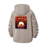 Mars Exploration Unisex Full-Zip Printed Waterproof Hooded Windbreaker