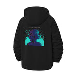 Social Awareness Art Unisex Full-Zip Printed Waterproof Hooded Windbreaker