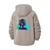 Social Awareness Art Unisex Full-Zip Printed Waterproof Hooded Windbreaker