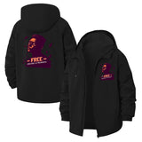 Strong and Fearless Free Unisex Full-Zip Printed Waterproof Hooded Windbreaker