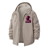 Strong and Fearless Free Unisex Full-Zip Printed Waterproof Hooded Windbreaker