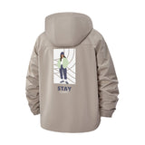 Stay Cool Unisex Full-Zip Printed Waterproof Hooded Windbreaker