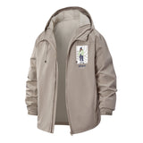 Stay Cool Unisex Full-Zip Printed Waterproof Hooded Windbreaker