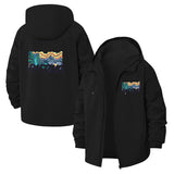 Mountain Rafting Unisex Full-Zip Printed Waterproof Hooded Windbreaker