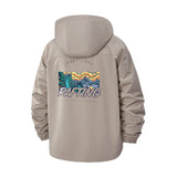 Mountain Rafting Unisex Full-Zip Printed Waterproof Hooded Windbreaker