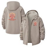 Pizza Party Unisex Full-Zip Printed Waterproof Hooded Windbreaker