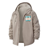Mr. Doughnut Shop Unisex Full-Zip Printed Waterproof Hooded Windbreaker