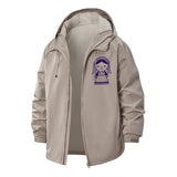 Cute Doll Graphic Unisex Full-Zip Printed Waterproof Hooded Windbreaker