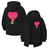 Heart Balloon Cartoon Unisex Full-Zip Printed Waterproof Hooded Windbreaker