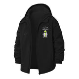 Trippy Frog Expand Your Mind Unisex Full-Zip Printed Waterproof Hooded Windbreaker