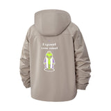 Trippy Frog Expand Your Mind Unisex Full-Zip Printed Waterproof Hooded Windbreaker