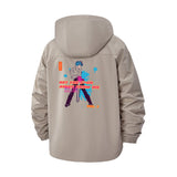 Psychedelic Action Figure Unisex Full-Zip Printed Waterproof Hooded Windbreaker