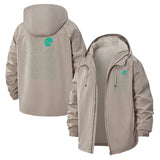 Danger Skull Unisex Full-Zip Printed Waterproof Hooded Windbreaker