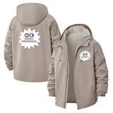Embrace Neurodiversity Unisex Full-Zip Printed Waterproof Hooded Windbreaker