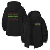 Santa Paws Holiday Unisex Full-Zip Printed Waterproof Hooded Windbreaker