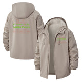 Santa Paws Holiday Unisex Full-Zip Printed Waterproof Hooded Windbreaker