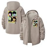 Pop Art Portraits Unisex Full-Zip Printed Waterproof Hooded Windbreaker
