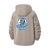 Shark Motif Unisex Full-Zip Printed Waterproof Hooded Windbreaker