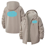 Anchovy Tin Illustration Unisex Full-Zip Printed Waterproof Hooded Windbreaker