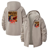 Mutant Bats Unisex Full-Zip Printed Waterproof Hooded Windbreaker