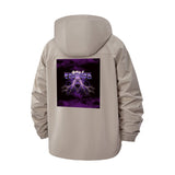 Electric Lightning Graphic Unisex Full-Zip Printed Waterproof Hooded Windbreaker