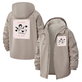Love Sucks Cartoon Unisex Full-Zip Printed Waterproof Hooded Windbreaker