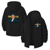 Inspirational Quote Unisex Full-Zip Printed Waterproof Hooded Windbreaker
