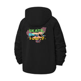Skate Inspired Unisex Full-Zip Printed Waterproof Hooded Windbreaker