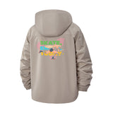 Skate Inspired Unisex Full-Zip Printed Waterproof Hooded Windbreaker