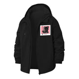 Cute Cartoon Pug Unisex Full-Zip Printed Waterproof Hooded Windbreaker