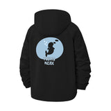 Cute Dino Pretty Inside Unisex Full-Zip Printed Waterproof Hooded Windbreaker