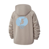 Cute Dino Pretty Inside Unisex Full-Zip Printed Waterproof Hooded Windbreaker