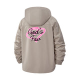 Handwritten Heart Unisex Full-Zip Printed Waterproof Hooded Windbreaker