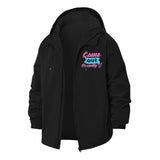 Come Out Proudly Unisex Full-Zip Printed Waterproof Hooded Windbreaker