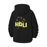 Festival Celebration Unisex Full-Zip Printed Waterproof Hooded Windbreaker