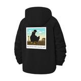 Funny Chicken Motif Unisex Full-Zip Printed Waterproof Hooded Windbreaker